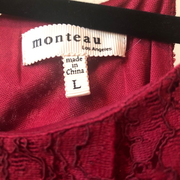 Monteau dark red lace dress - Picture 2 of 4